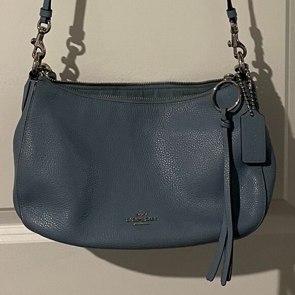 Coach Pebble Chelsea Crossbody Purse (Light Blue) - Picture 2 of 8